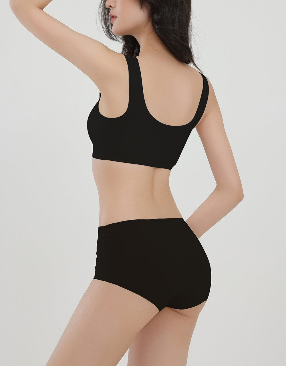 無痕 | 質感大地色蠶絲抗菌褲底美臀內褲