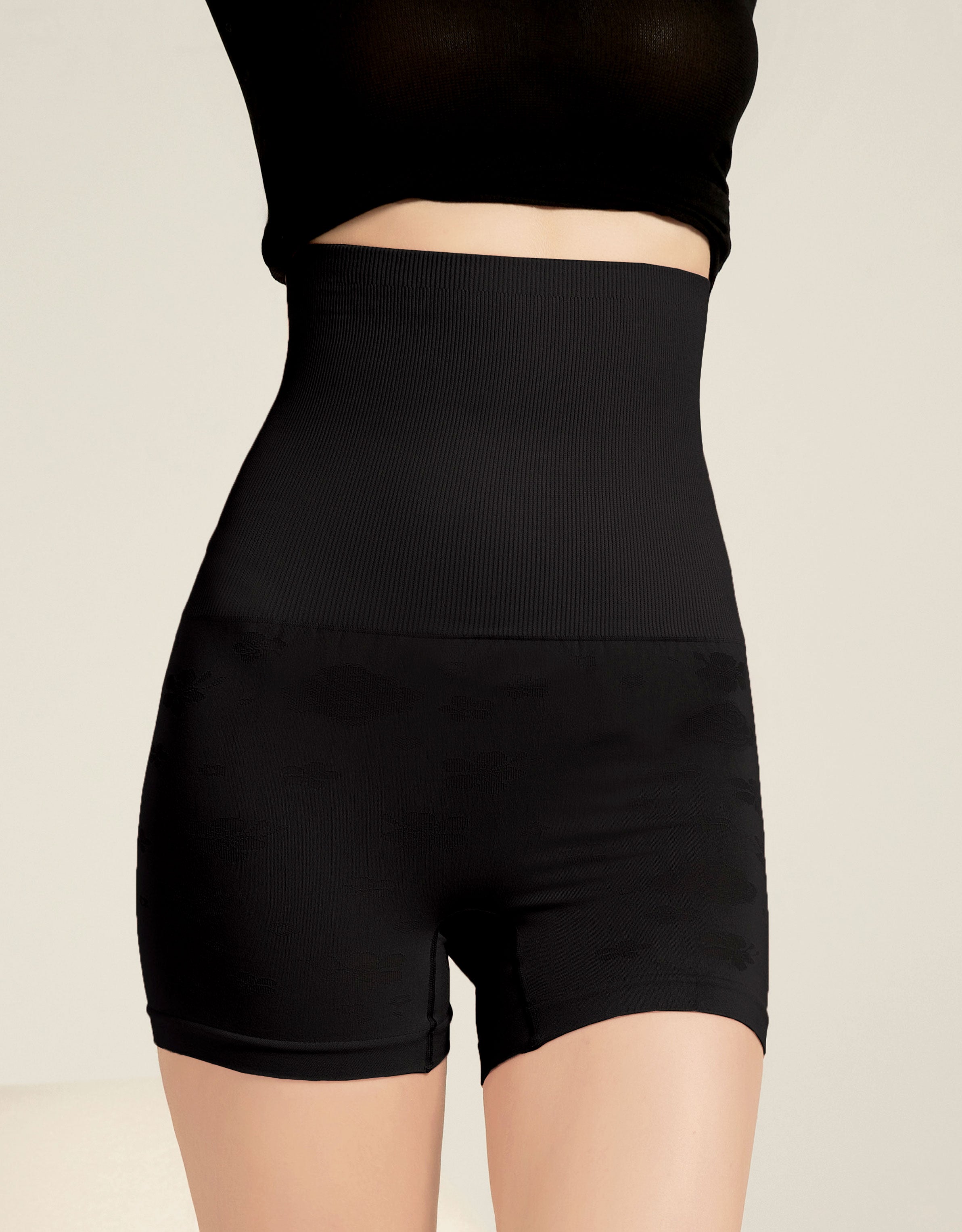 MIT 平口無縫輕塑身褲 黑