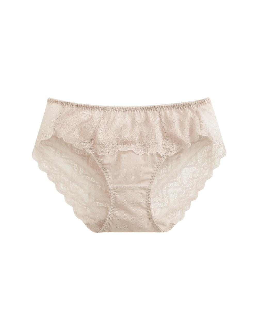 無痕 l 日系專櫃等級_絕美蕾絲包覆感中低腰內褲