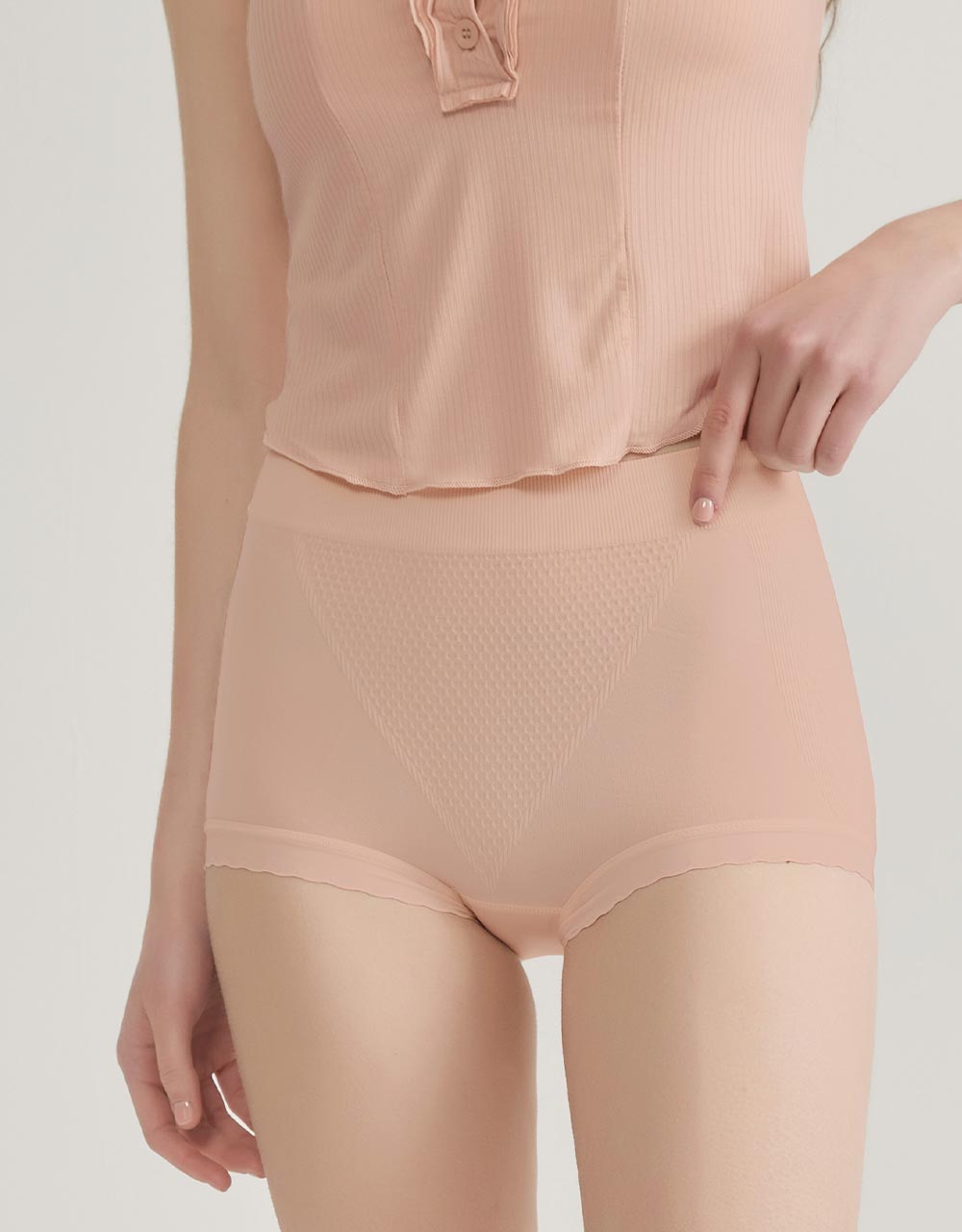 3D 輕塑身V型加壓蜜桃美臀褲 玫瑰粉
