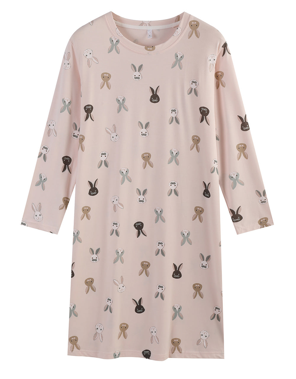 莫代爾長袖居家服 (半裙) 滿版小兔