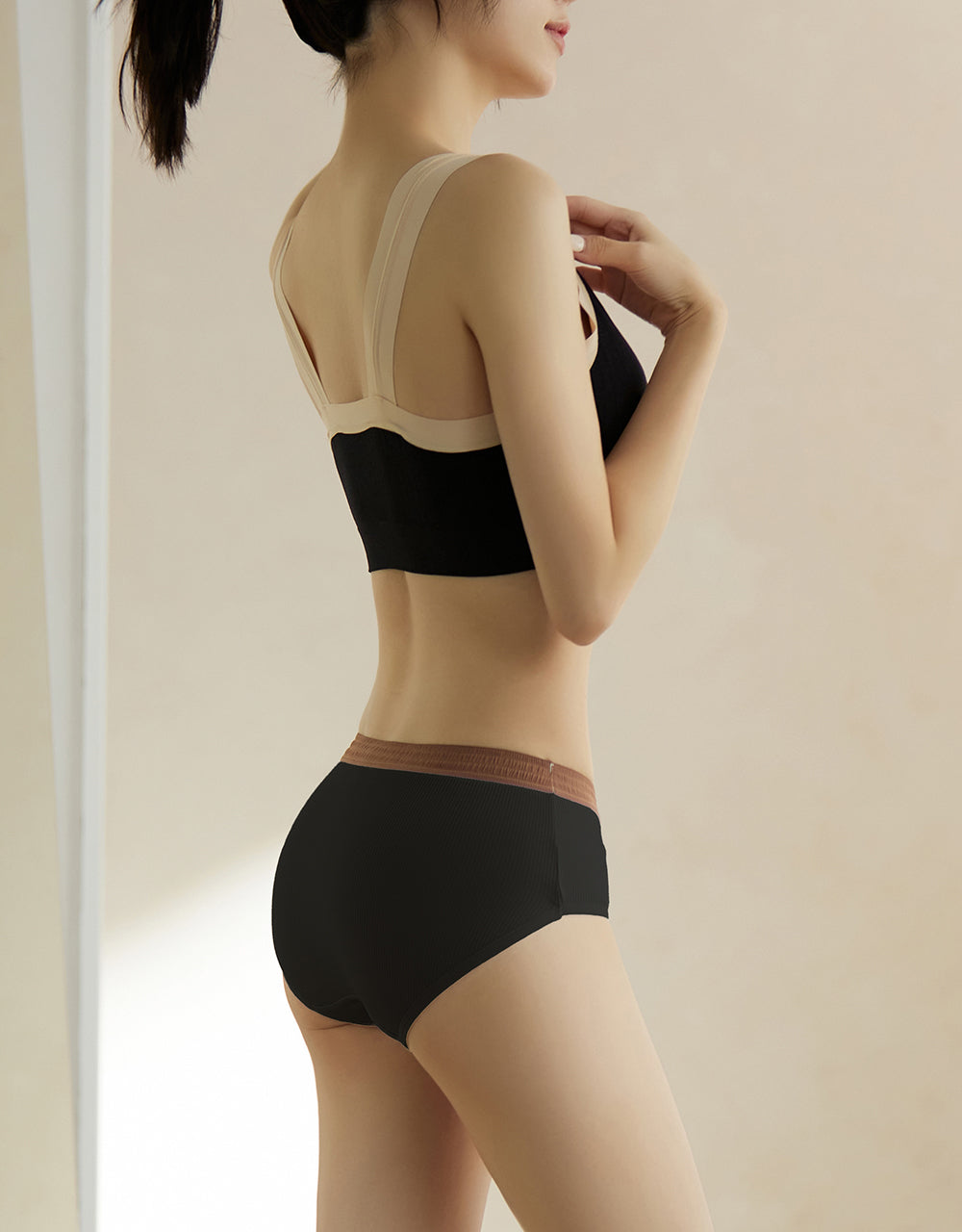 美式螺紋布標設計包臀內褲