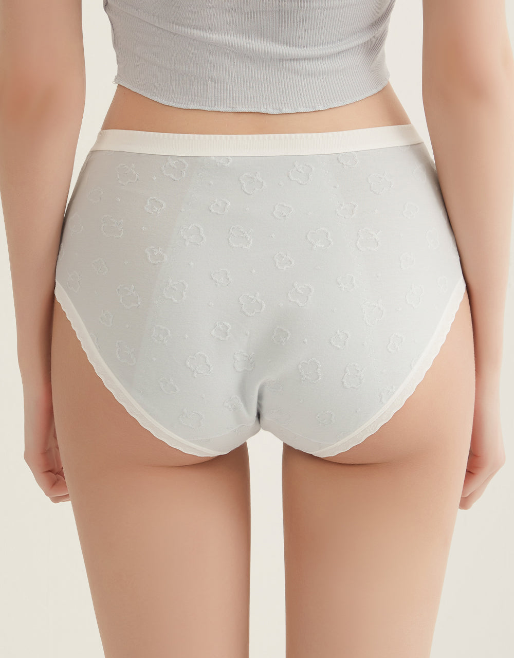 馬卡龍奶油色系安睡生理褲 (加長包覆) 苔水藍