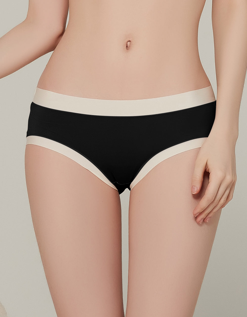 莫代爾_柔軟百搭寬邊帶中低腰內褲