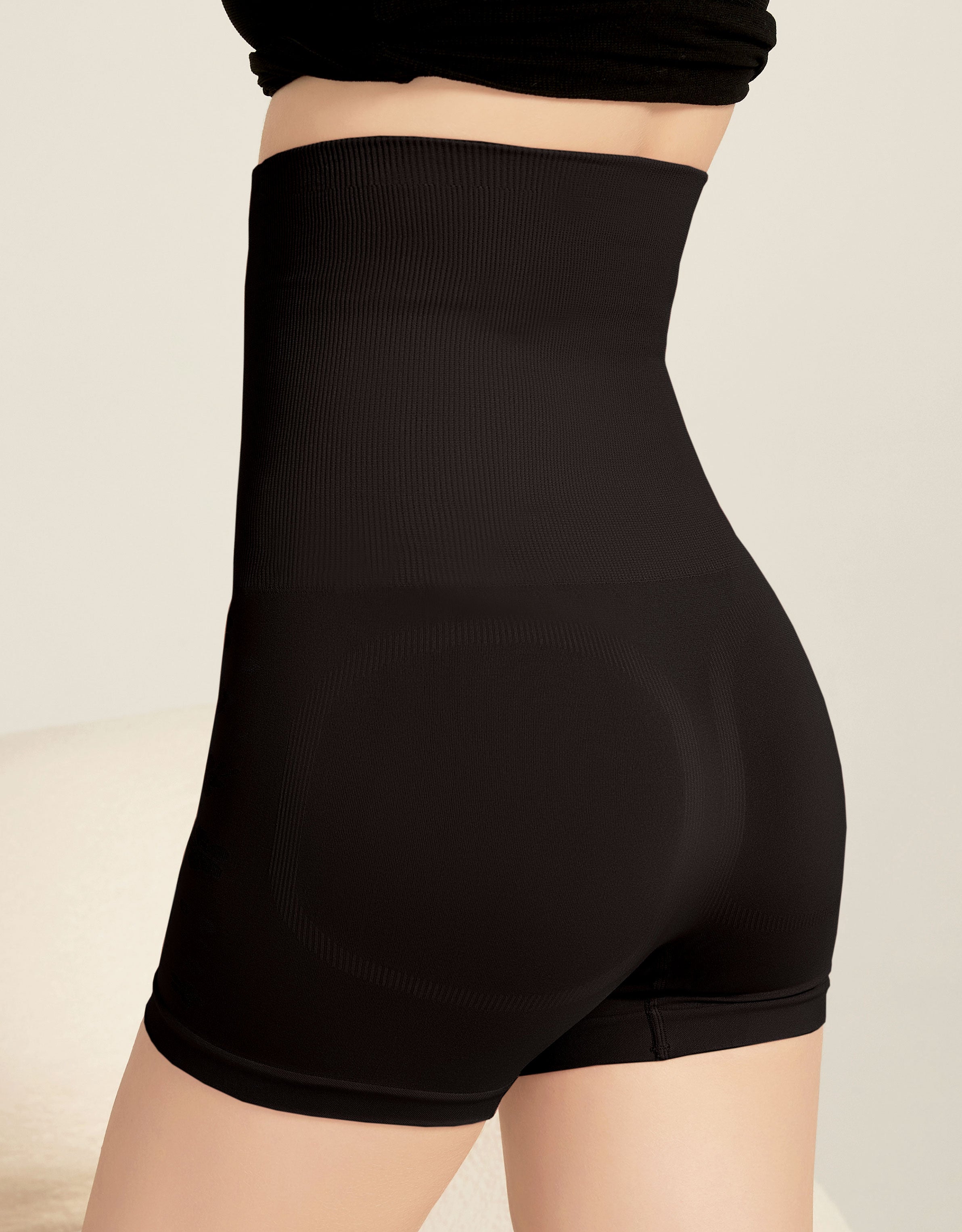 MIT 平口無縫輕塑身褲 黑