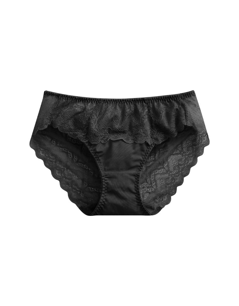 無痕 l 日系專櫃等級_絕美蕾絲包覆感中低腰內褲