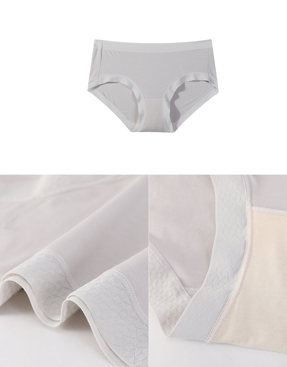 莫代爾 | 精品格紋邊條包覆中腰內褲